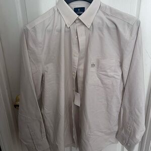 Stafford Men's Cream Colored Button-Down Shirt